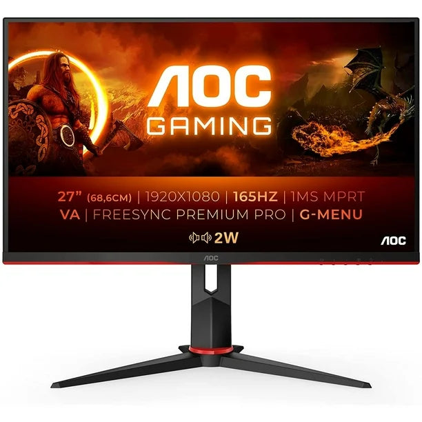 27" AOC Gaming Monitor – Frameless FHD 1080p IPS (27G2) 165Hz