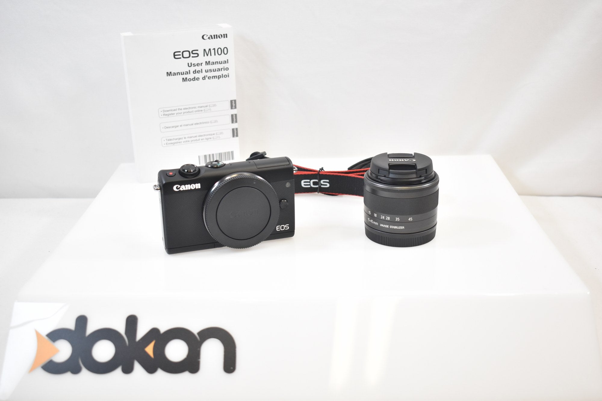 Canon EOS M100 24.2MP Digital Camera with EF-M IS STM 15-45mm Lens (Black)