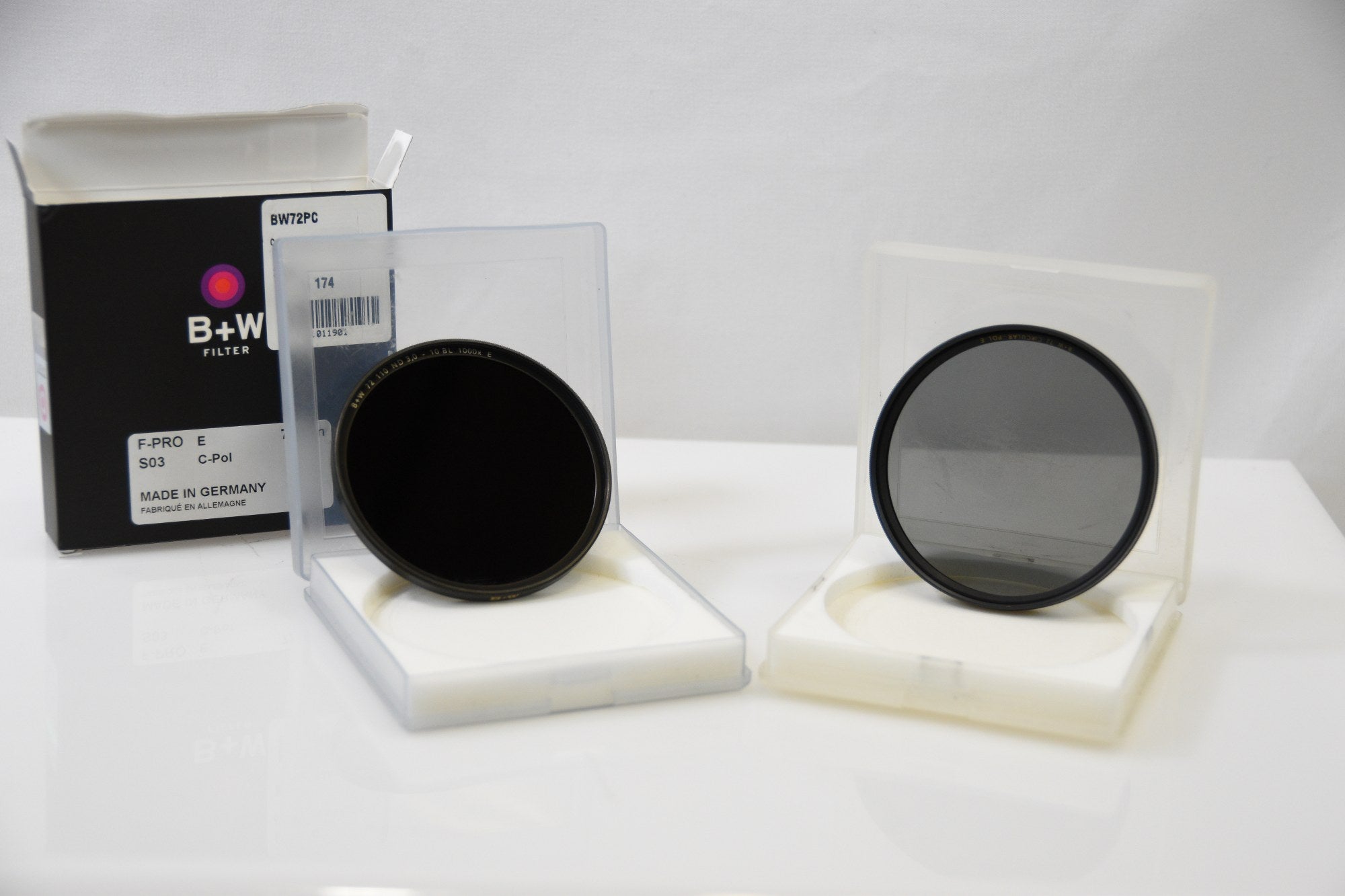 B+W 72mm 110 ND 3.0 10-Stop ND Filter + B+W 72mm Circular Polarizer (CPL)