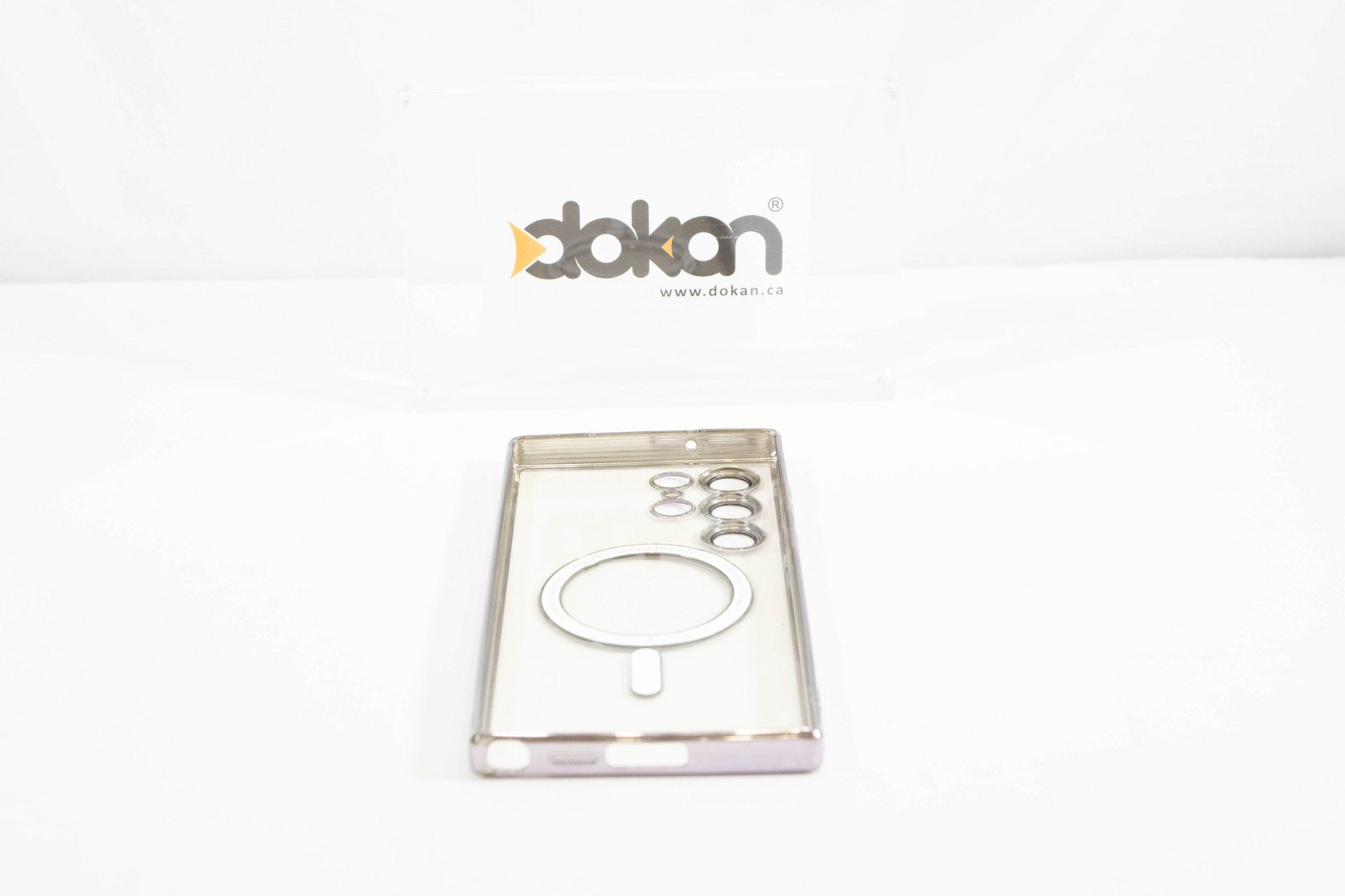 Magnetic Clear Case for Samsung Galaxy S23 Ultra 5G with Camera Lens Protector - DOKAN