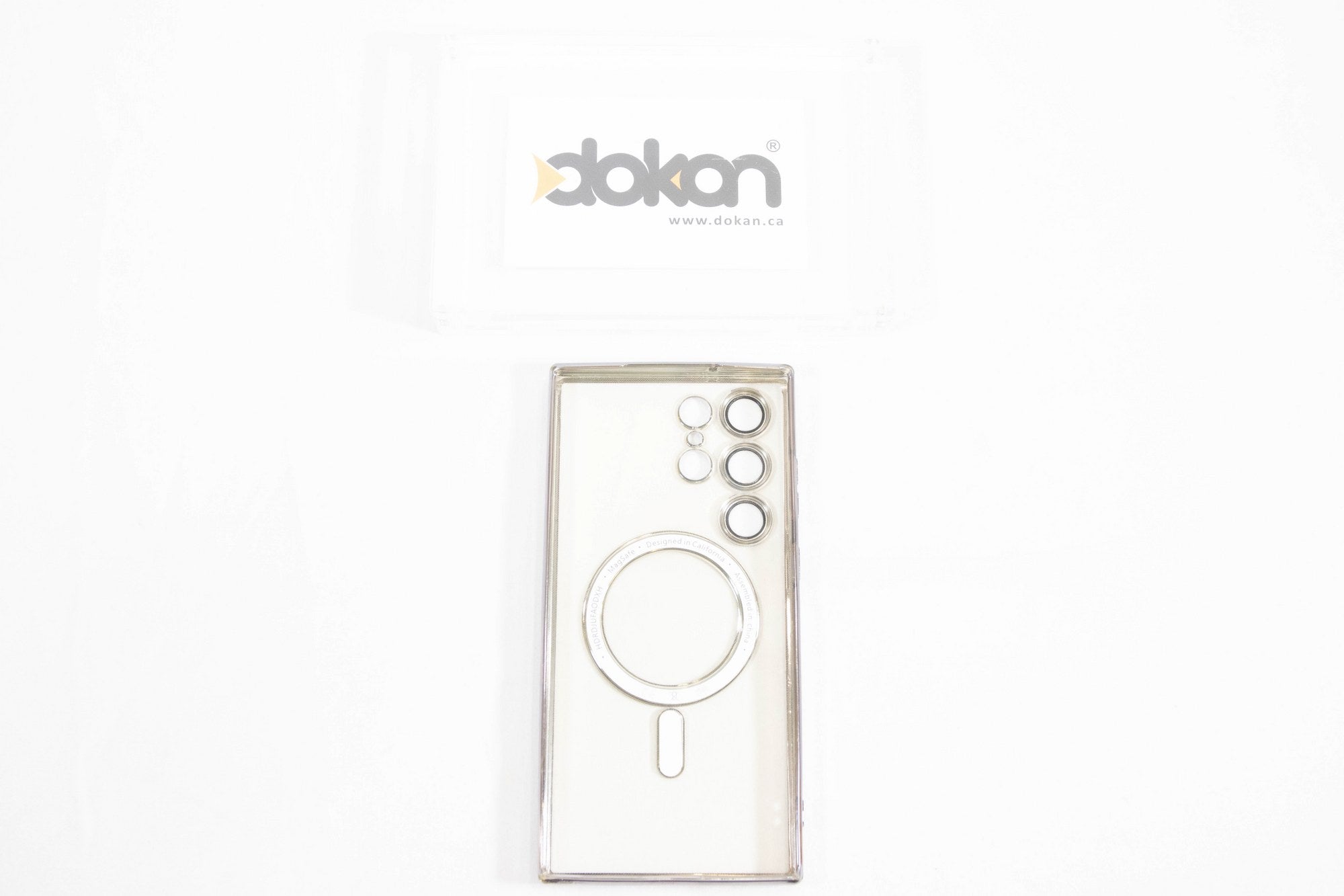 Magnetic Clear Case for Samsung Galaxy S23 Ultra 5G with Camera Lens Protector - DOKAN