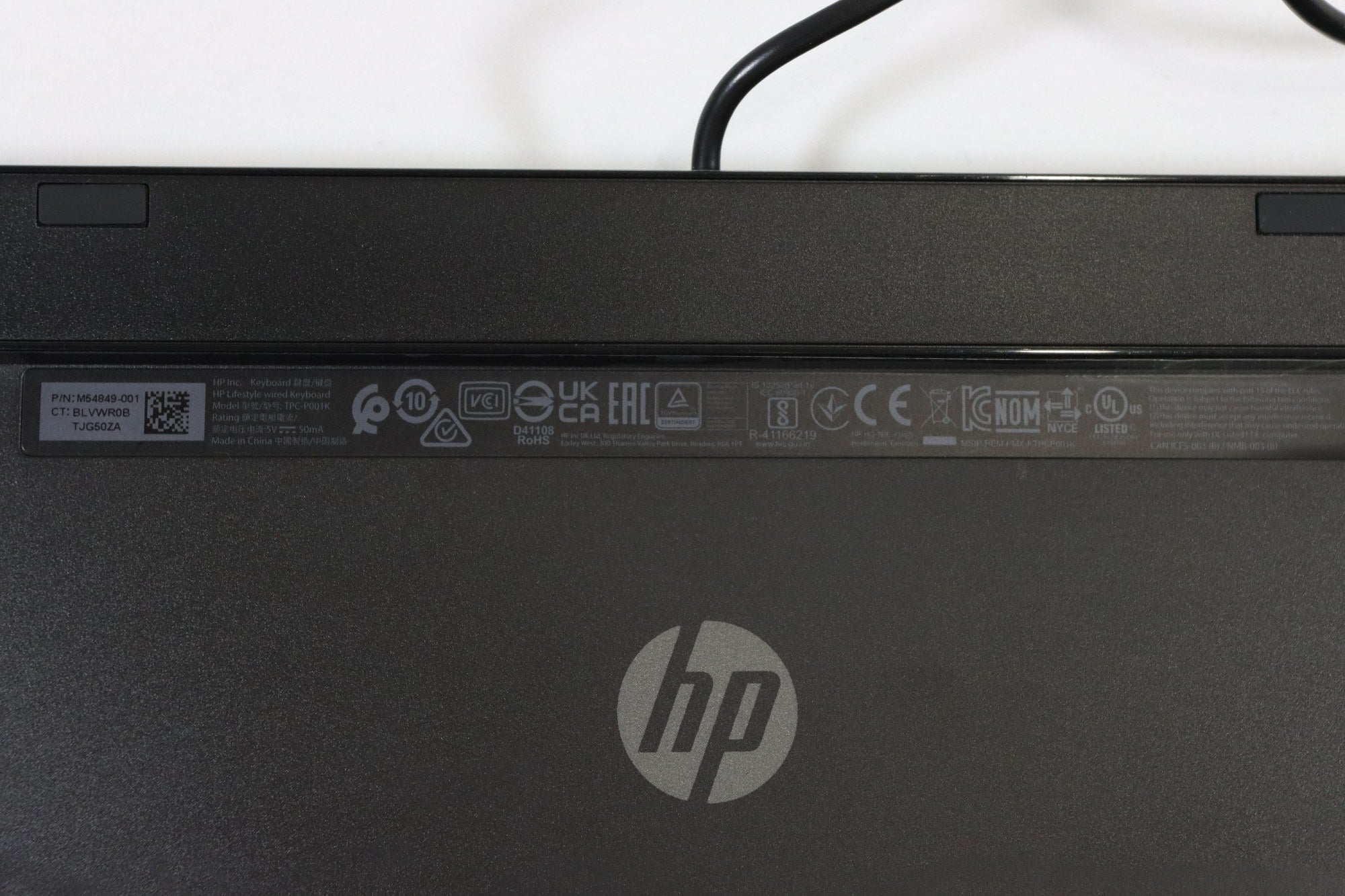 HP Lifestyle TPC-P001K USB Wired PC Black Keyboard - DOKAN