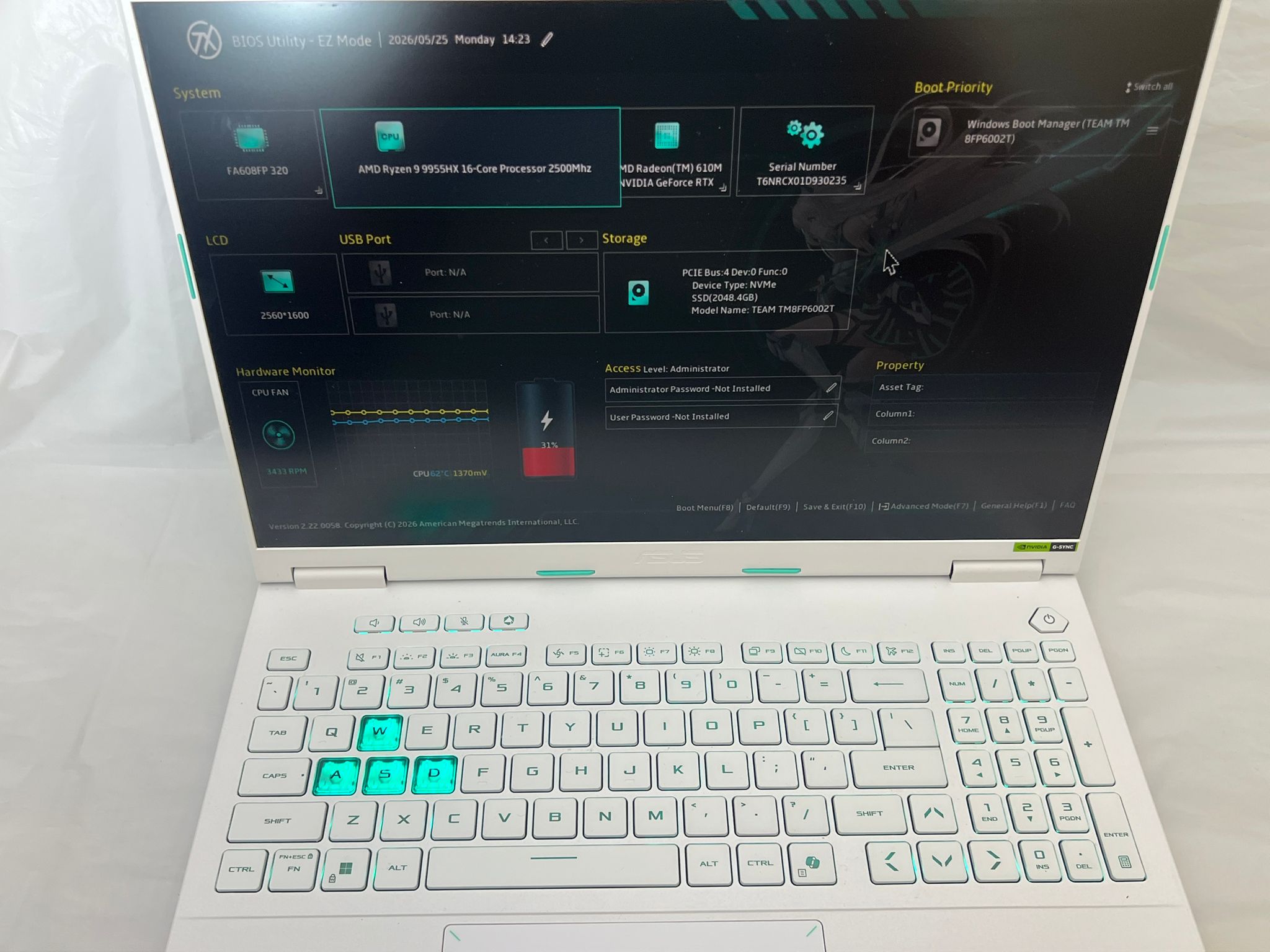 ASUS Tianxuan 6 Pro (FA608FP) 16" - Ryzen 9 9955HX 32GB 2TB RTX 5070 - Gaming Laptop