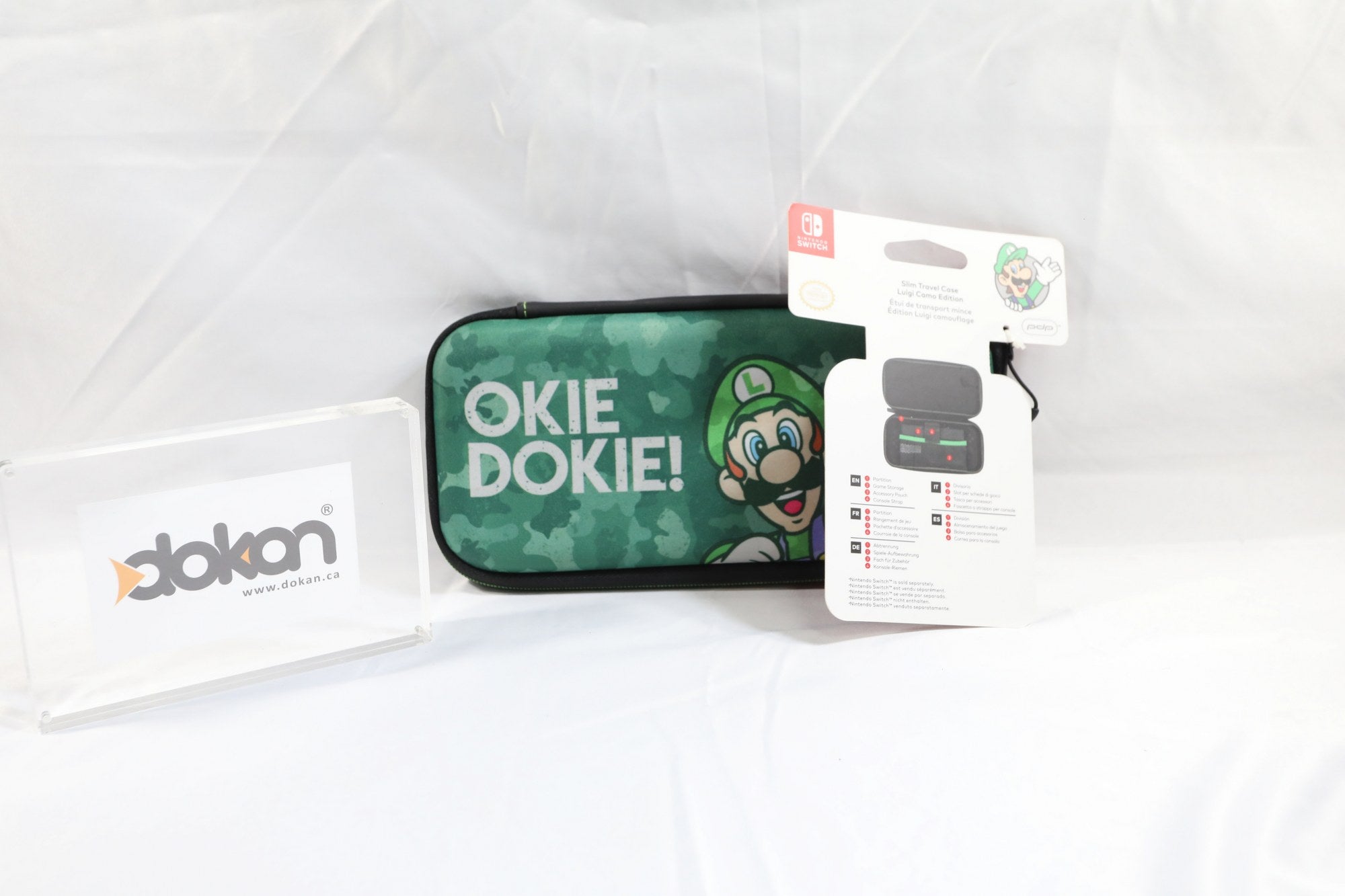 Étui de voyage Nintendo Switch Slim – Édition Luigi Camo