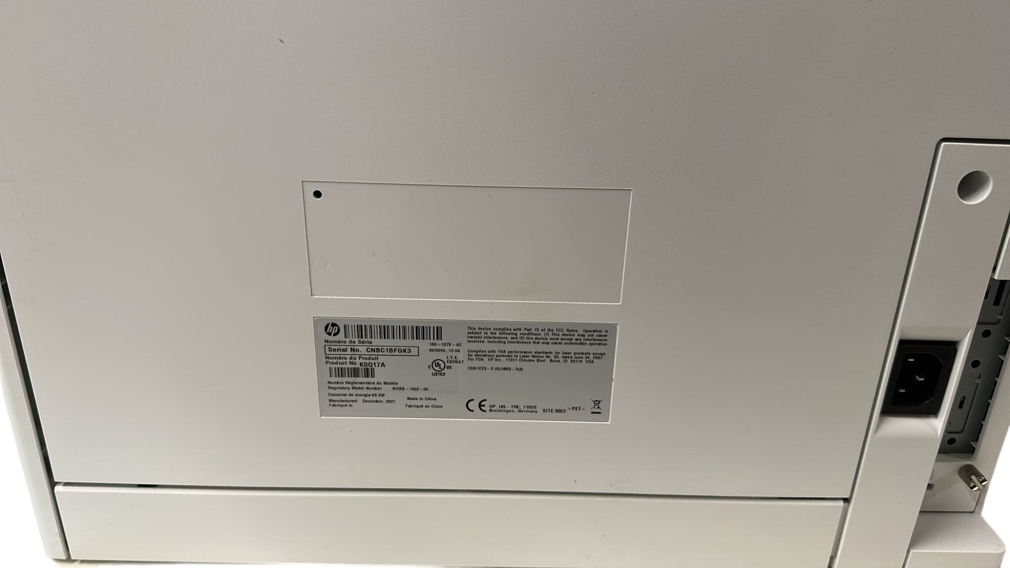 Impresora HP LaserJet M608 - Pantalla Pequeña