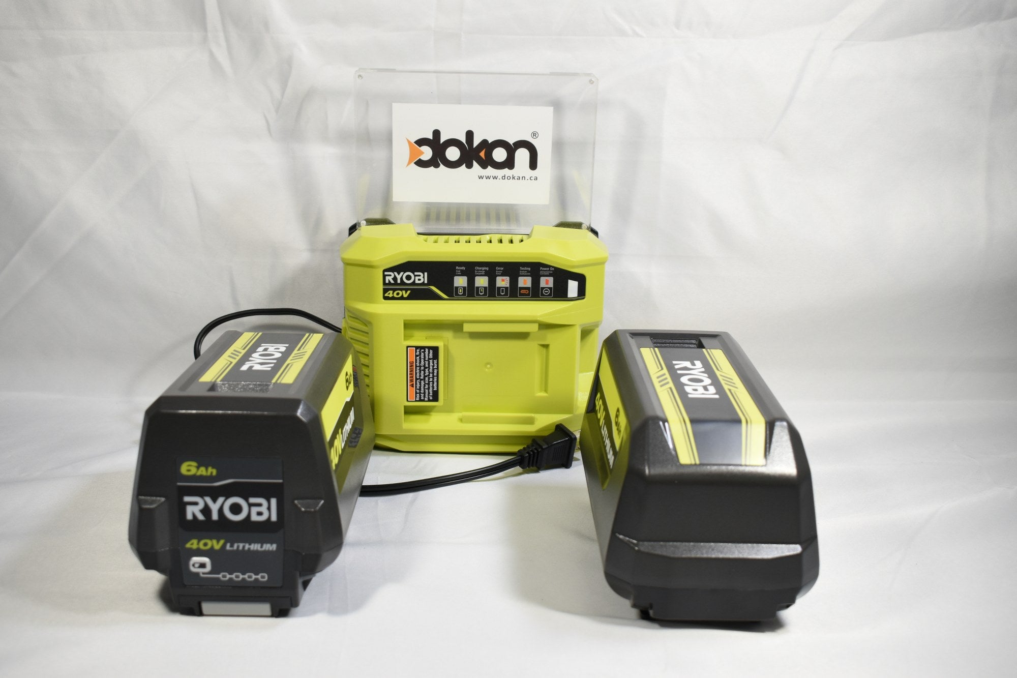 Batería de Litio-Ion de Alta Capacidad Ryobi 40V 6.0 Ah - Kit de Cargador Rápido